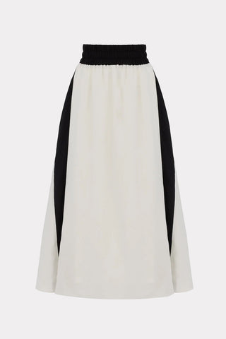 Elastic Waist Ankle-Length Skirt White