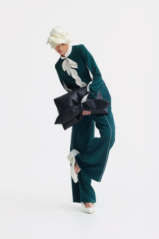 Elegant Fitted Blouse - Emerald - Julia Allert