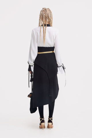 Elegant Fitted Blouse - White - Julia Allert