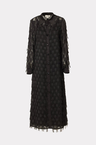 Elegant Slip Dress With Sheer Cape - Julia Allert