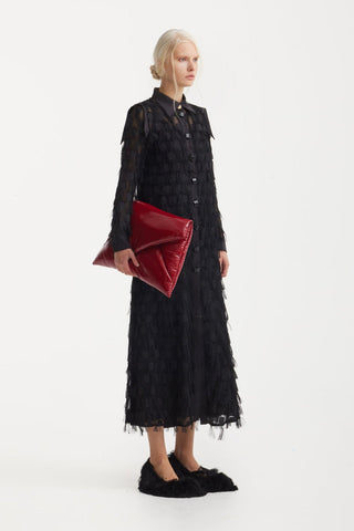 Elegant Slip Dress With Sheer Cape - Julia Allert