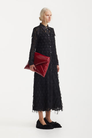 Elegant Slip Dress With Sheer Cape