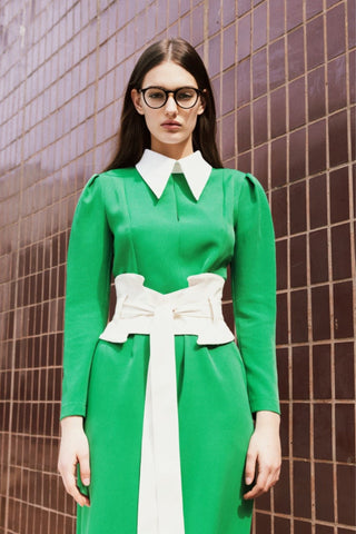 Elegant Wide Faux Leather Belt White - Julia Allert