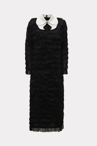 Evening Fringe Straight Loose Fit Dress – Black Sparkle l