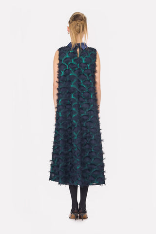 Evening Gown A-Line Maxi Dress With Fleecy Decor - Julia Allert