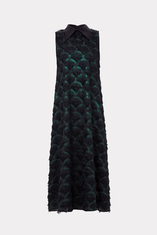 Evening Gown A-Line Maxi Dress With Fleecy Decor - Julia Allert