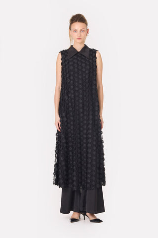 Evening Gown A-Line Maxi Dress With Flowers - Julia Allert