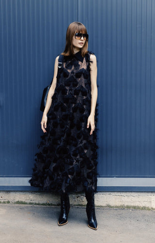 Evening Gown A-Line Maxi Dress With Stars - Julia Allert