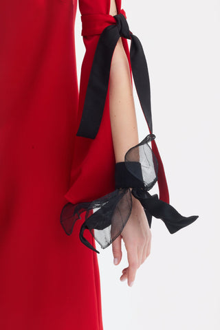 Evening Satin Cuff Bracelet - Black - Julia Allert