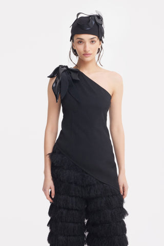 Evening Statement Fringe Palazzo Pants – Black - Julia Allert