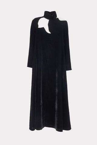 Evening Trapeze Dress Velvet Black