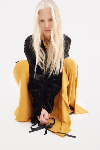 Evening Velvet Wrap Jacket With Silk Lining - Black - Julia Allert
