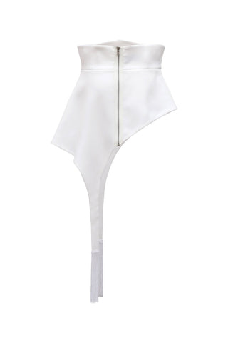 Fashion Accent Belt With Fringe White - Julia Allert