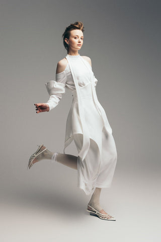 Fashion Accent Belt With Fringe White - Julia Allert