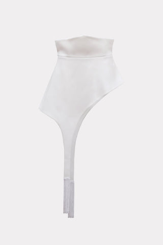 Fashion Accent Belt With Fringe White - Julia Allert