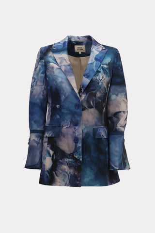 Fashion Blazer Abstract Watercolor Blue - Julia Allert