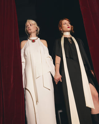 Fashion Cold-Shoulder Midi Dress With Asymmetrical Belt White