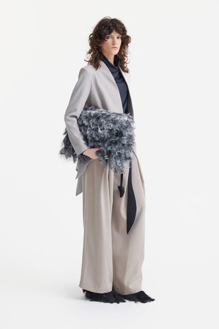 Fashion Forward Wide-Leg Pants & Contrast Belt - Beige - Julia Allert