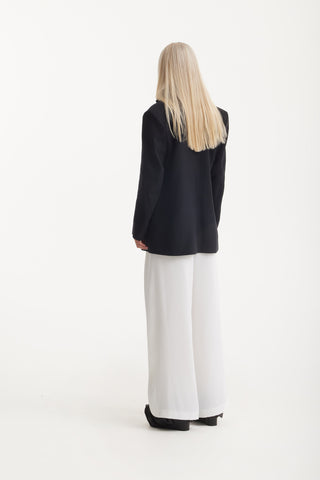 Fashion Forward Wide-Leg Pants & Contrast Belt - Ivory