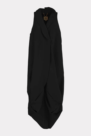 Fashion Long Double Breasted Vest Black