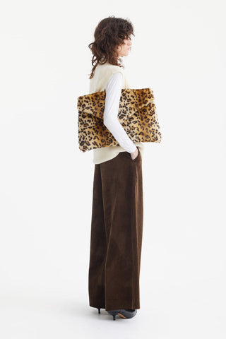 Faux Fur Envelope Clutch Bag – Leopard Print - Julia Allert