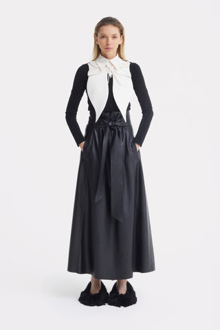 Oversized Satin Bib Collar - Ivory