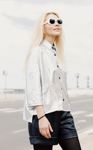 Faux Leather Shorts Black - Julia Allert