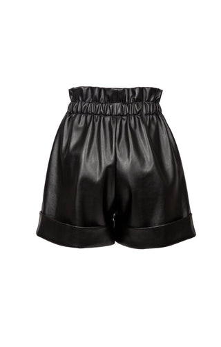 Faux Leather Shorts Black - Julia Allert