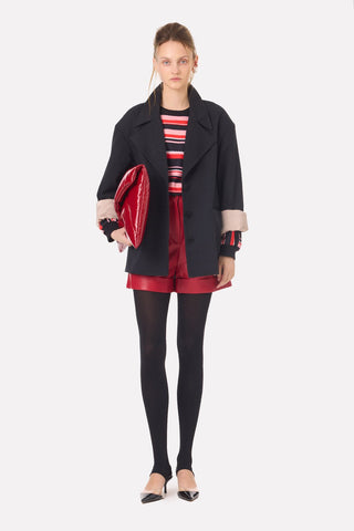 Faux Leather Shorts Red - Julia Allert