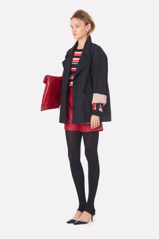 Faux Leather Shorts Red - Julia Allert