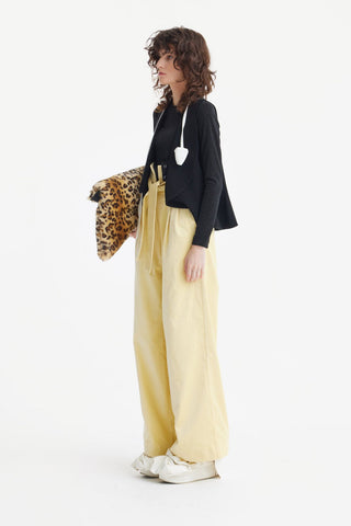 Fitted Long Sleeve Top Black Lurex - Julia Allert