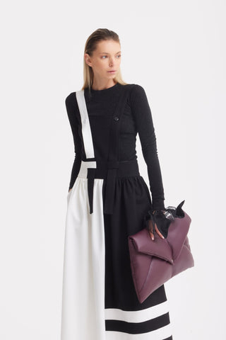 Fitted Long Sleeve Top Black Lurex - Julia Allert