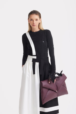 Fitted Long Sleeve Top Black Lurex - Julia Allert