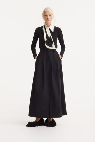 Fitted Long Sleeve Top Black Lurex - Julia Allert