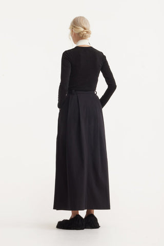 Fitted Long Sleeve Top Black Lurex - Julia Allert