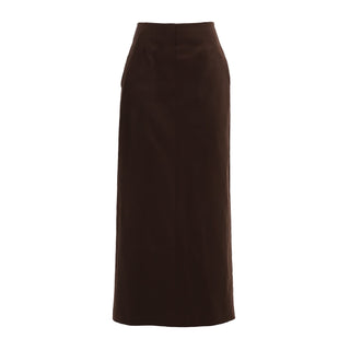 Floor Length High-Waisted Skirt With Separate Belt