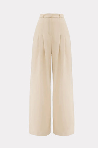 Formal Wide Leg Palazzo Trousers Light Beige