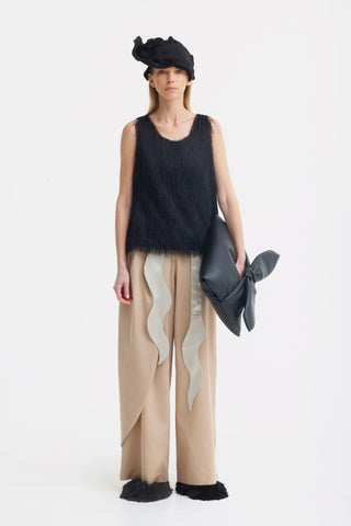Fringe Sleeveless Top – Black - Julia Allert