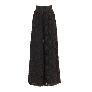 Glam Wide Leg Lace Trousers Black