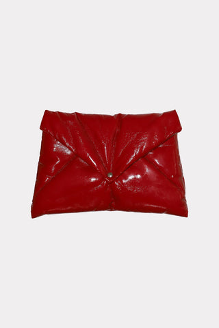 Glossy Patent Envelope Clutch Bag Red - Julia Allert