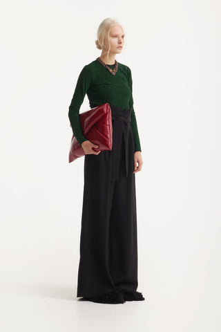 Glossy Patent Envelope Clutch Bag Red - Julia Allert