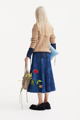 Handcrafted Knitted Tote Bag – Sand Beige - Julia Allert