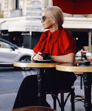 High Waist A-Line Black Long Skirt With Belt - Julia Allert