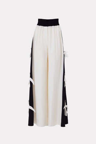 High-Waisted Palazzo Pants White Black
