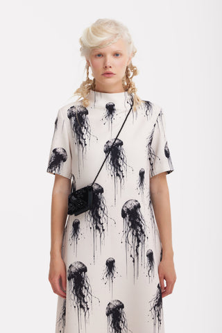 Ivory Jellyfish Print Fluid A-Line Dress – Capsule Edition - Julia Allert
