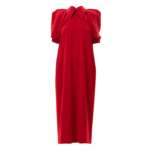 Designer Midi Dress Red