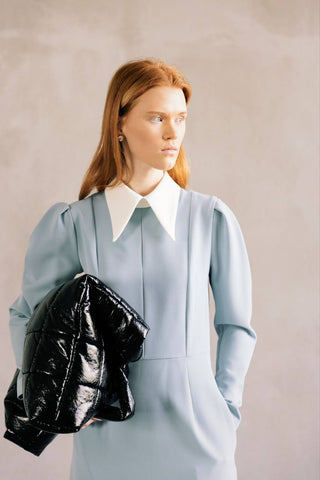 Light Blue Formal Midi Dress - Julia Allert
