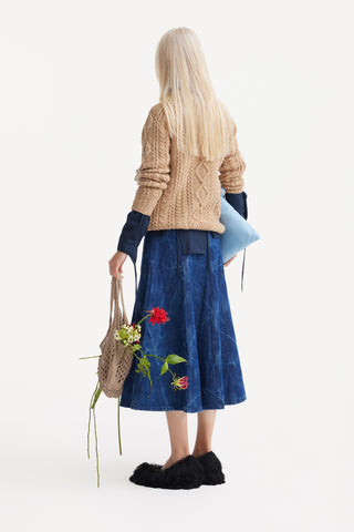 Limited Edition Virgin Wool Cable Knit Sweater – Camel Beige
