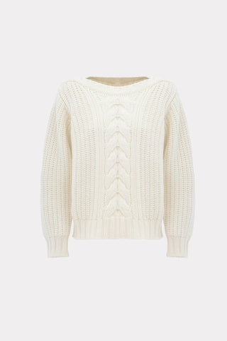 Limited Edition Virgin Wool Cable Knit Sweater – Ivory - Julia Allert