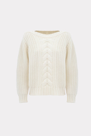Limited Edition Virgin Wool Cable Knit Sweater – Ivory